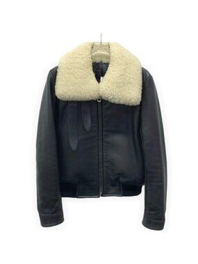 Balenciaga Black Lambskin Leather Biker Jacket